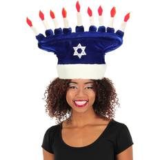 Elope Chanukah Soft Costume Hat Orange/Blue/White