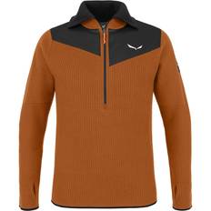 Men - Shirt Collar Jumpers Salewa Sella Alpine Merino Pullover Men - Orange