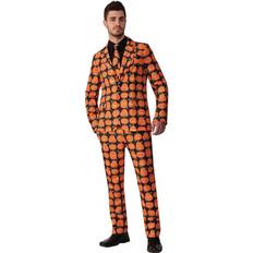 Zucche Abiti eleganti Forum Novelties Men's Halloween Pumpkin Suit & Tie Costume