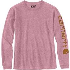 Pink - Women T-shirts Carhartt Men's Long-Sleeve Workwear Logo T-Shirt