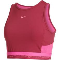 Nike Pink Tops Nike Pro Dri-FIT Women's Cropped Training Tank Top - Rosewood/Active Fuchsia/Pinksicle