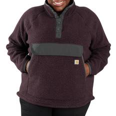 Carhartt Purple Jumpers Carhartt Relaxed Fleece Pullover Damen - Dunkelrot