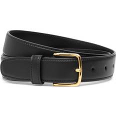 Gold - Men Belts The Row Classic black gold buckle belt