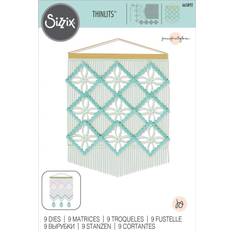 Sizzix thinlits dies by jennifer ogborn 9/pkg-macrame card front -665892