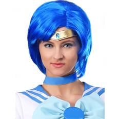 Günstig Langhaarperücken Sailor Mercury Adult Wig Blue