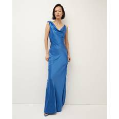 Veronica Beard Sanderson Satin Maxi Dress - Blue