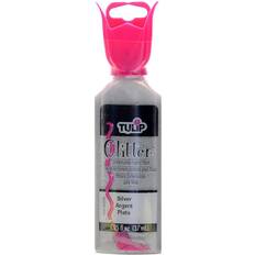 Silver Textile Paint Tulip Dimensional Fabric Paint 1-1/4 Ounces-Glitter-Silver