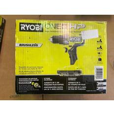 Ryobi Drills & Screwdrivers Ryobi one hp 18v brushless cordless drill driver kit with 2 batteries pbldd01k