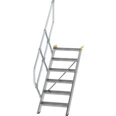 Günzburger Steigtechnik MUNK Aluminium-Treppe Stufen 45° 6 Stufen