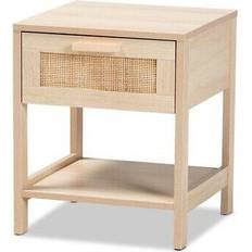 Furniture Baxton Studio Sebille 1-Drawer Bedside Table