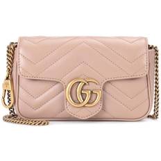 Gucci Bags Gucci GG Marmont Super Mini Shoulder Bag - Beige