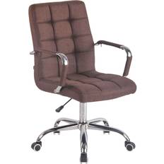 Repose-pieds Chaises de bureau CLP Fauteuil Deli Tissu Marron Chaise de bureau