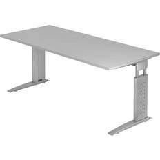 Hammerbacher Schreibtisch Teda H680-860 x B1800 x T800 mm lichtgrau Writing Desk
