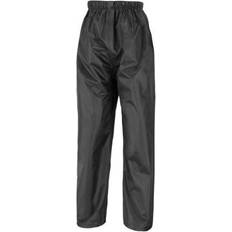 Regnbukser Result 11-12 years, Black Core Kids/Childrens Unisex Stormdri Rain Over Trouser Pants