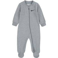 Nike 1-3M Children's Clothing Nike Essentials Footed Coverall Baby Coverall in Grey, 0-3M 56K729-042 Grey 0-3M