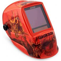 Jackson Premium Auto Darkening Welding Helmet Mask 3 5-13 Shade Range - Red/Black