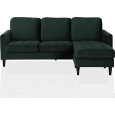 Black Sofas CosmoLiving by Cosmopolitan Strummer Green Sofa 81.6" 2 3 Seater