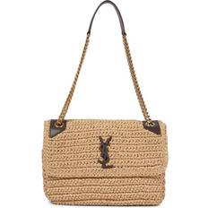 Saint Laurent Medium Niki Raffia Shoulder Bag Natural 01