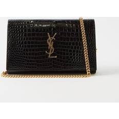 Saint Laurent Sacs bandoulière Saint Laurent Portefeuille Embossé Croco À Chaîne Cassandra