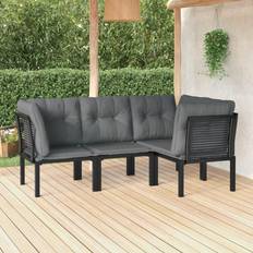 Synthetic Rattan Outdoor Lounge Sets vidaXL 4 Poly Outdoor Lounge Set