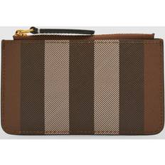 Natural Wallets Burberry Exaggerated Check E-Canvas Coin Purse -