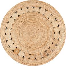 8 round jute rugs Jonathan Y RNF101A-8R Dahlia Round Jute Natural 96"