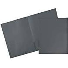 Gray Notepads Jam Paper 9.5" 11.5" 2 Pocket School POP Folders, 6ct.