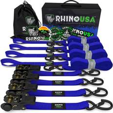 Car Care & Vehicle Accessories Rhino USA Ratchet Tie Down Straps 4PK 1,823lb Max Break