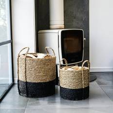 Log basket Ivyline of 2 Seagrass Log & Basket