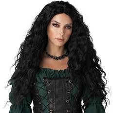 Royal Long Wigs Women's black renaissance wig