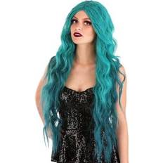 Unisex Langhaarperücken Curly Enchanted Lagoon Wig for Women Green