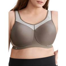 Glamorise Full Figure Plus Size High Impact Wonderwire Sports Bra - Grey