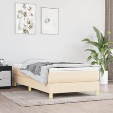 190cm Continentaal Bedden vidaXL Boxspring Met Matras Stof 90x190 cm