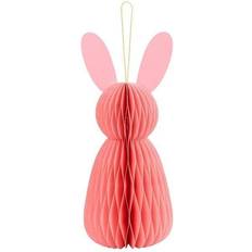 Rouge Boules en Nid d'Abeille PartyDeco 1 Décoration Lapin Nid d'Abeille 12 cm Rose