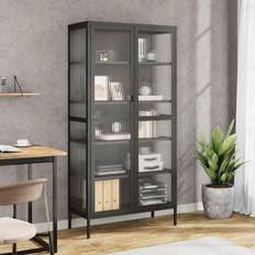 Glas - Sort Opbevaringsskabe vidaXL 85x40x180 Opbevaringsskab