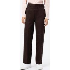 Nainen - Vyötärö W28 Housut Dickies Elizaville Classic Straight Pant - Dark Brown