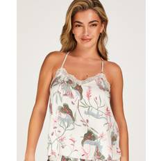 Hunkemöller Nattøy Hunkemöller Cami Woven Cheetah Jungle Top - Snow Hvit