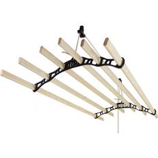 MonsterShop Black 6 Lath Clothes Airer 1.8m wilko