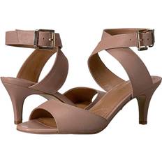 Pink Heeled Sandals J. Rene Soncino Nude Nappa Leather Nude