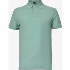 Polo Ralph Lauren Mens Essex Green Logo-embroidered Custom Slim-fit Cotton-piqué Shirt