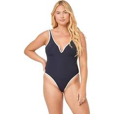 L*Space Coco One Piece Swimsuit Black-Cream