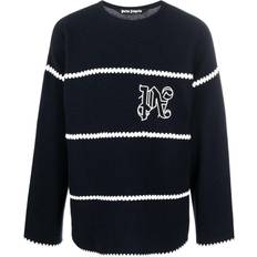 Men - Polyamide Tops Palm Angels Embroidered Jacquard Sweater