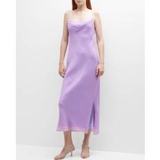 Vince Silk slip dress purple