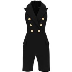 Balmain Dame Jumpsuits & Overalls Balmain Grain De Poudre Stræk Jumpsuit - Sort