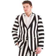 Men - White Blazers Classic Beetlejuice Men's Blazer Black/White 36R