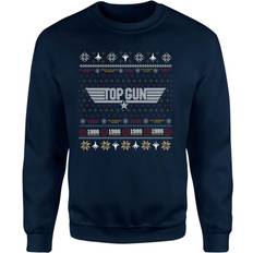Blue - Christmas Jumpers Top Gun Festive Flight Christmas Jumper - Navy