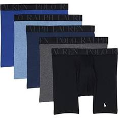 Men's Underwear Polo Ralph Lauren Men's 5-Pack Classic-Fit Boxer Briefs Pine Stripe Pine Stripe