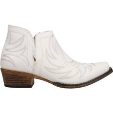 Shoes Roper Ava Embroidery Snip Toe Cowboy Booties White