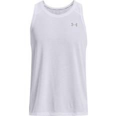 Men - Pink Tank Tops Under Armour Streaker Sleeveless T-shirt White Man