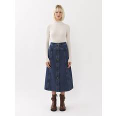 Röcke Chloé Flared midi skirt Blue 100% Cotton